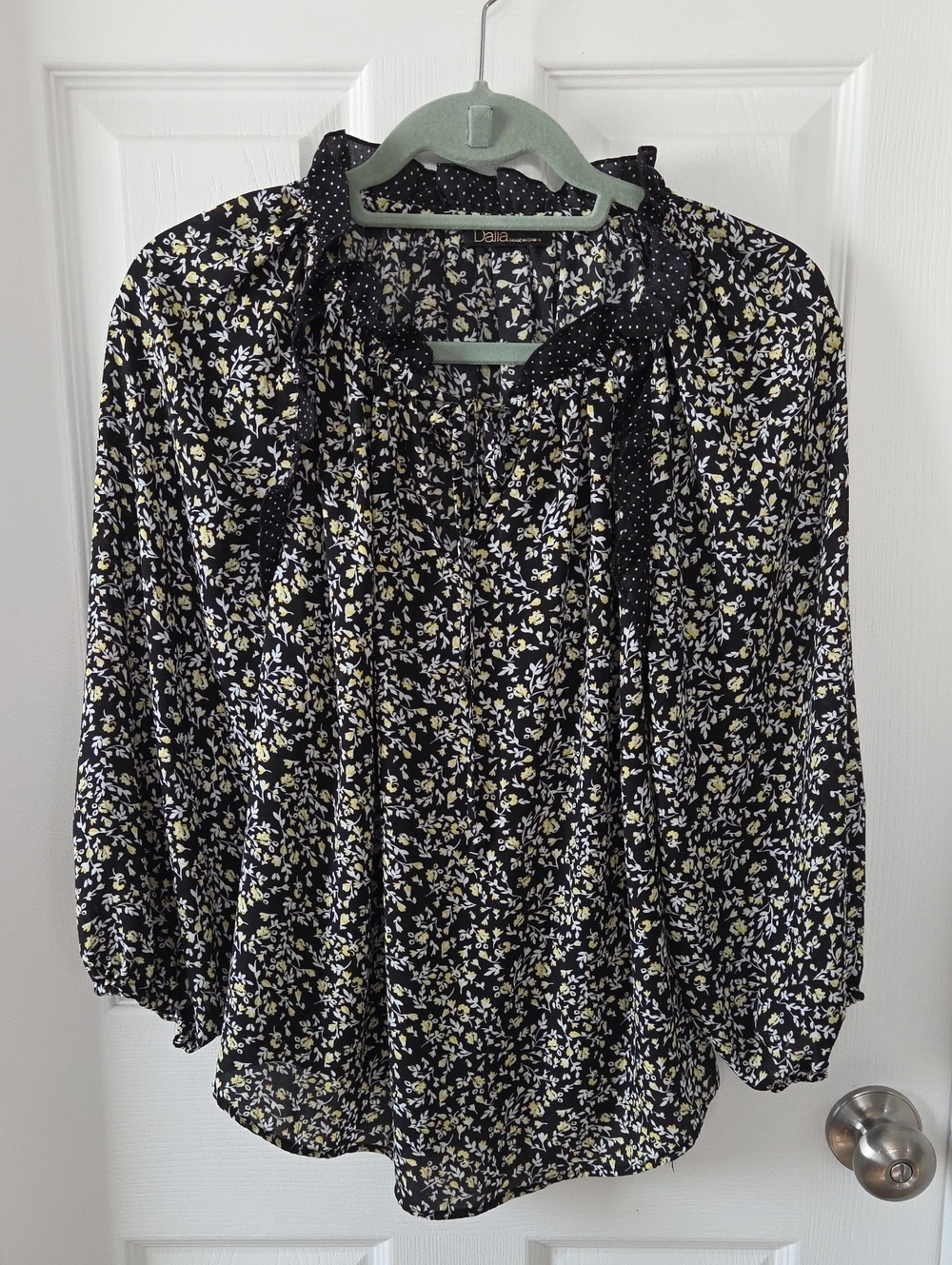 Dahlia Ditsy Floral Blouse Puff Sleeve Romantic Academia Cottagecore Prairie